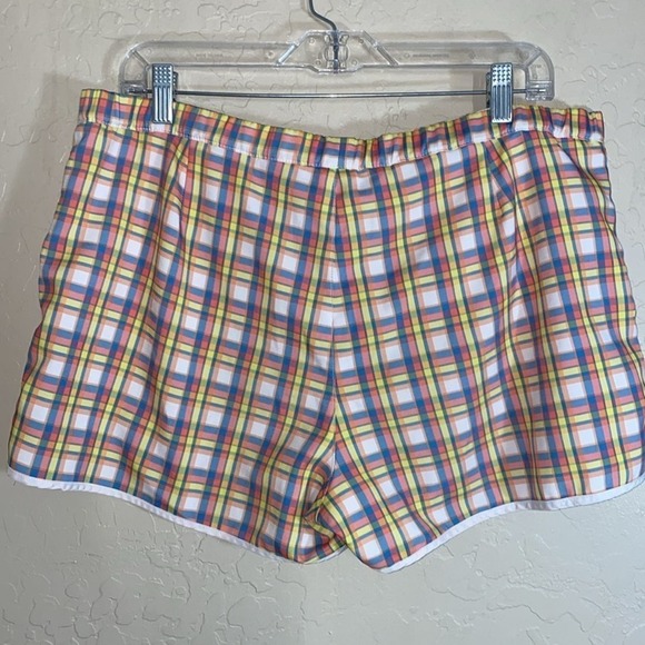 Parke & Ronan Angelo retro plaid swim trunks - Picture 6 of 7